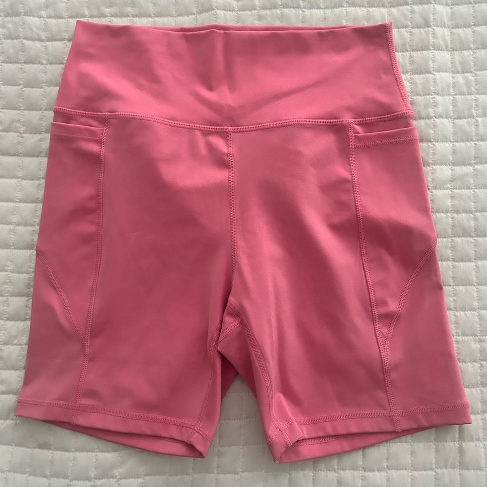 Pink biker shorts